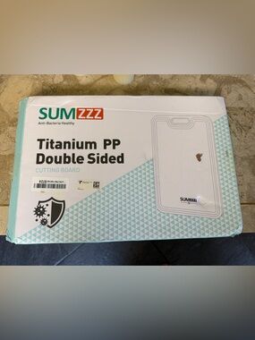 Titanium PP Double Sided Cutting Board - Mint/White